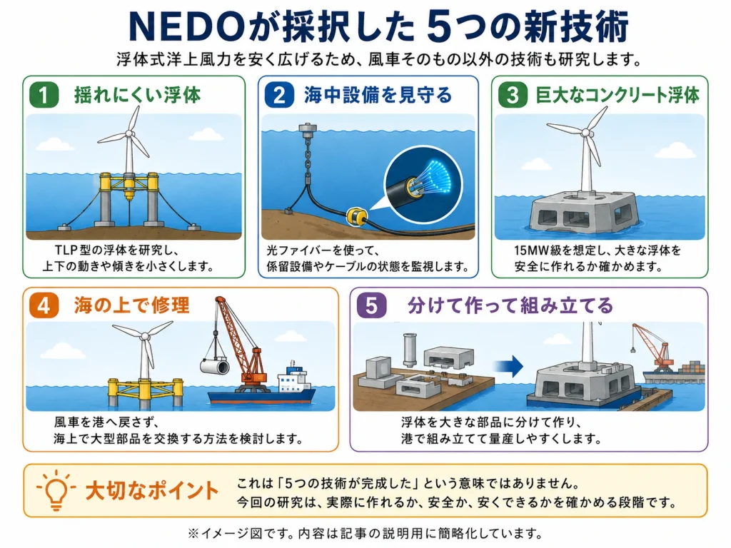 NEDOが採択した5つの新技術