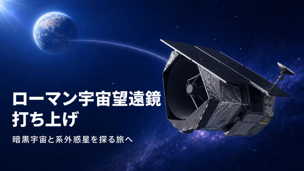 地球を離れて宇宙を進むローマン宇宙望遠鏡のイメージ